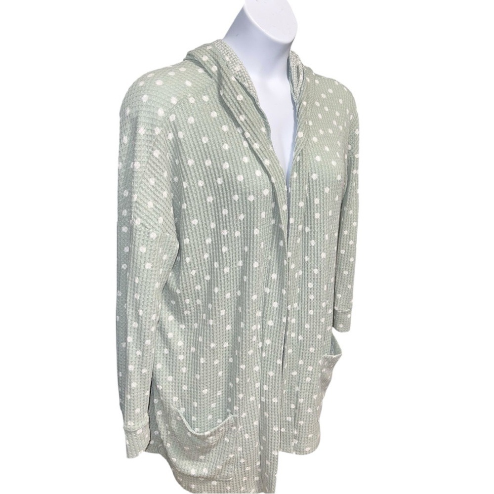 Women's Green Polka Dot Cardigan